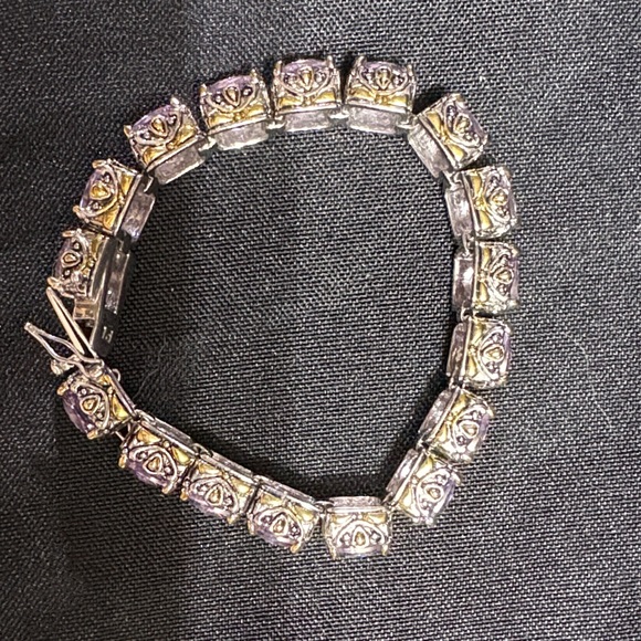 Vintage Park Lane purple lilac Impressions Bracelet - Picture 6 of 6